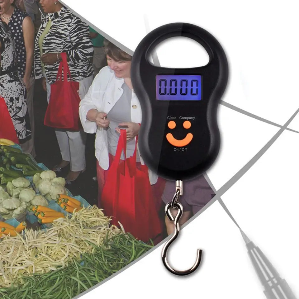 Cântar electronic portabil de mână 50kg cu afișaj digital