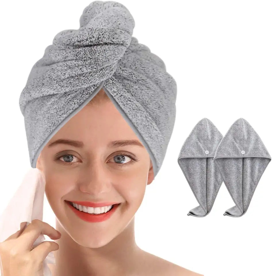 Prosop turban pentru uscare par, microfibra, 62 x 24 cm