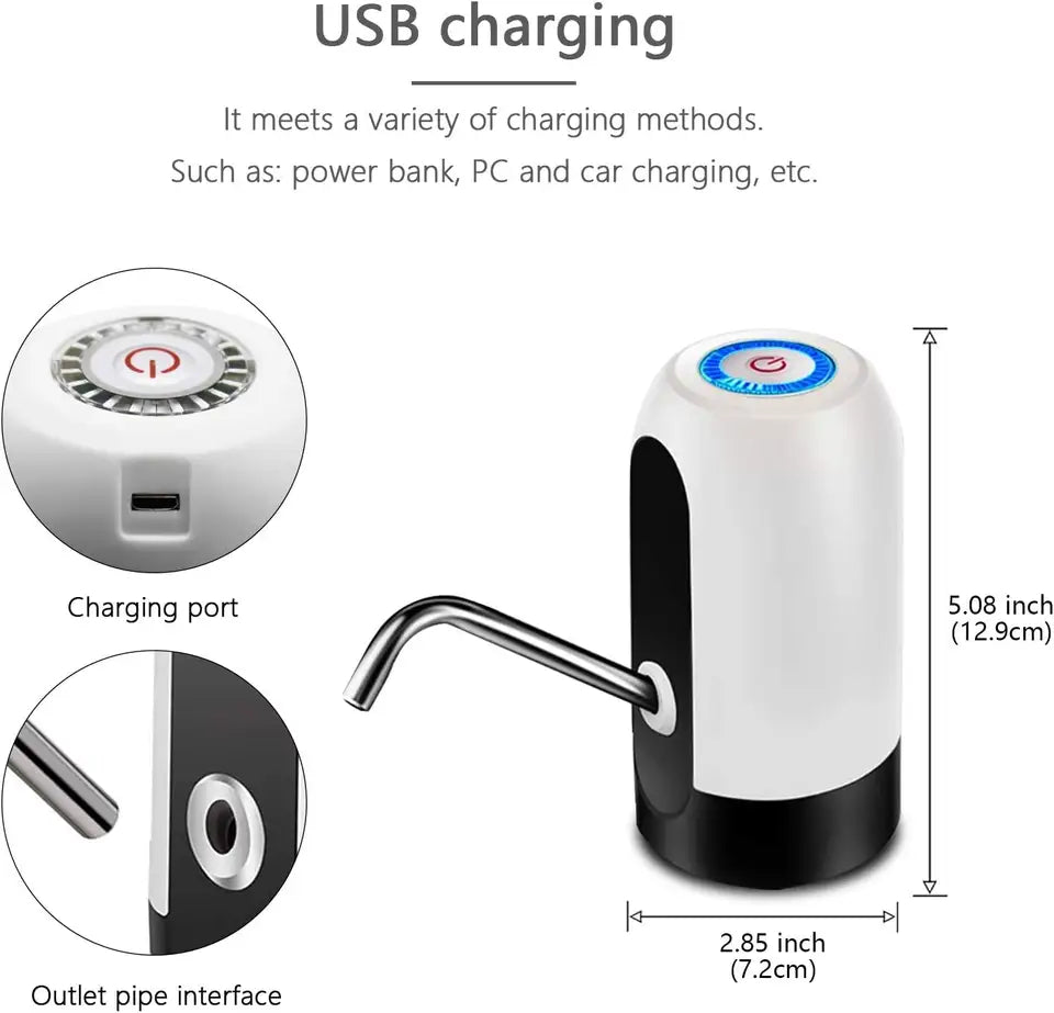 Dispenser electric de apă reîncărcabil cu alimentare USB
