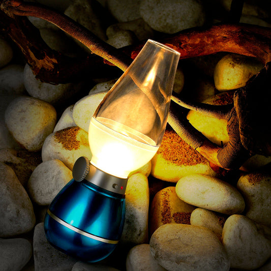 Felinar LED cu aspect retro și stingere prin suflare
