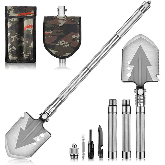 Lopată de camping Pliabilă – Kit Multifuncțional din Oțel