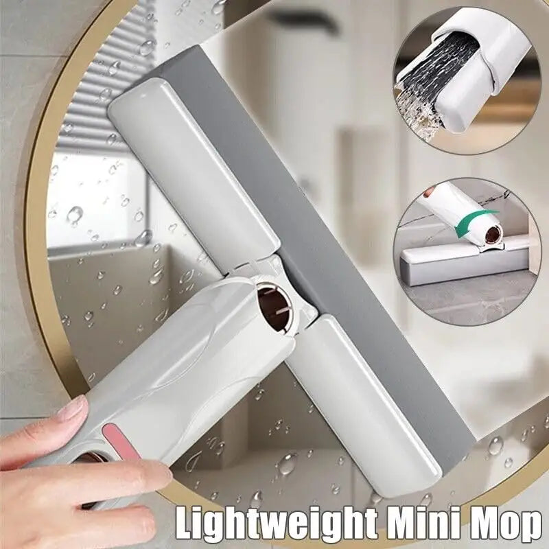 Mini mop portabil, sistem autostoarcere, pentru suprafețe și geamuri