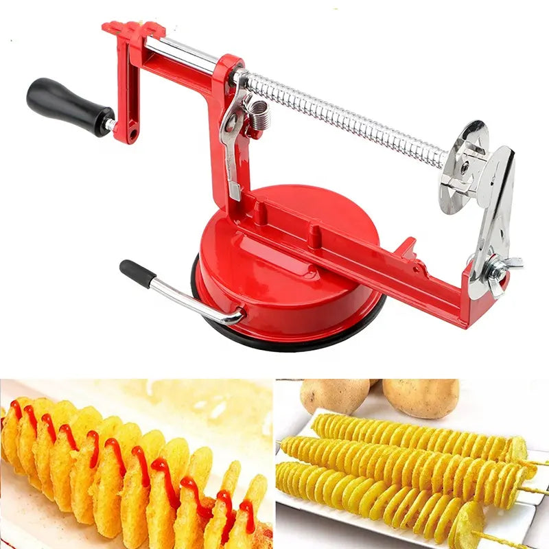 Aparat pentru Tăiat Cartofi în Spirala din Inox – Potato Slicer Alsaruz