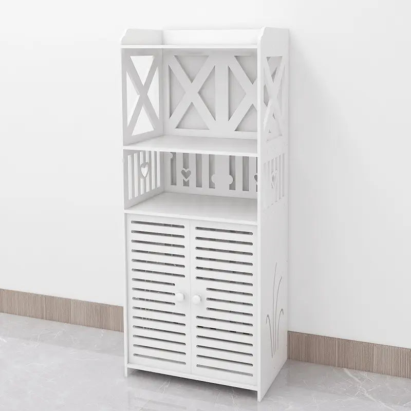 Organizator baie din plăci PVC – raft și dulap multifuncțional, rezistent la aburi și umezeal