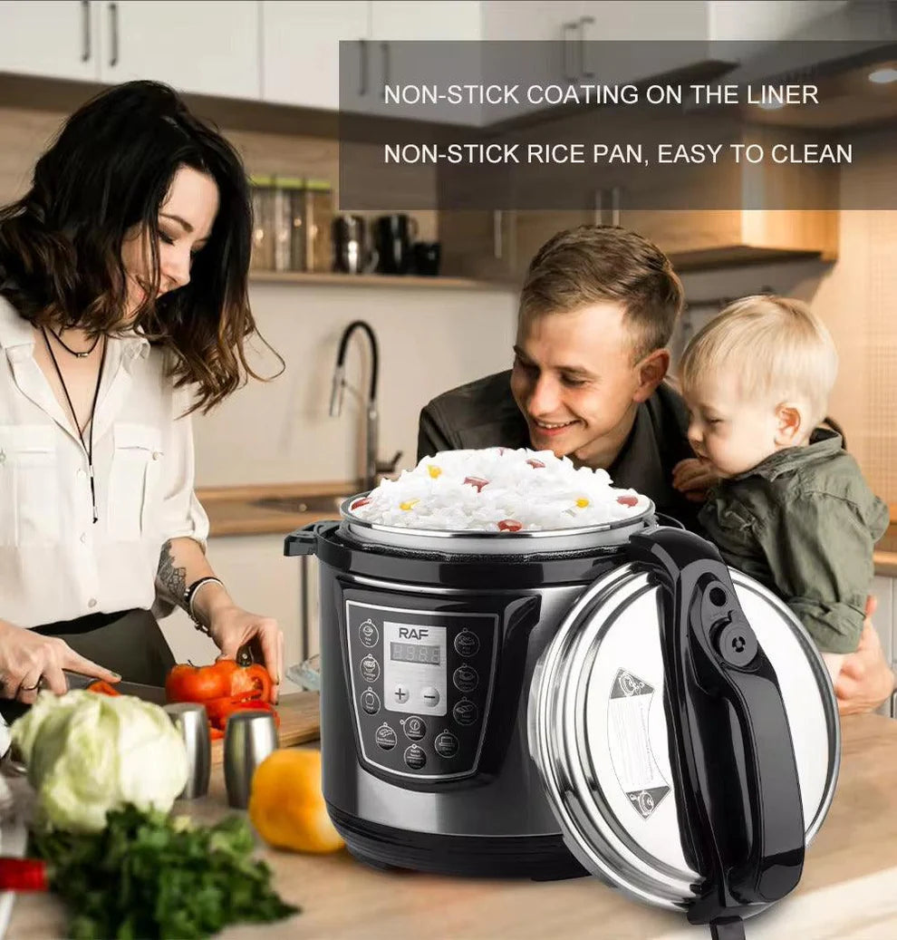 Oala Electrica Sub Presiune 6L, 1050W, Multifunctionala si Multiprogramabila, Otel Inoxidabil