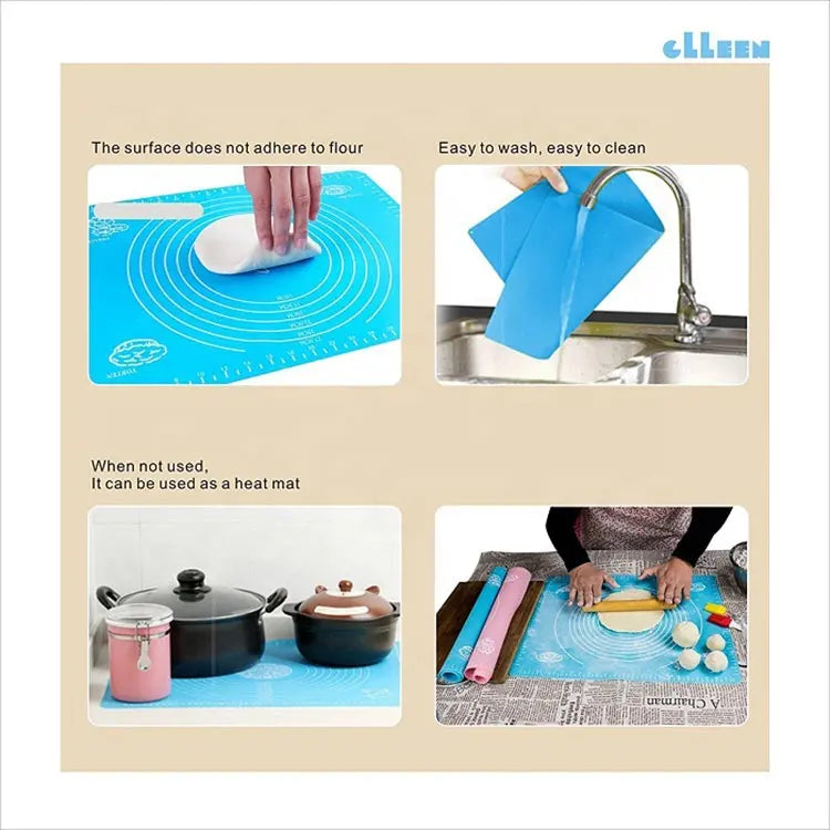 Covoraș/plansă din silicon alimentar, rezistent la temperaturi ridicate – ideal pentru frământat aluat