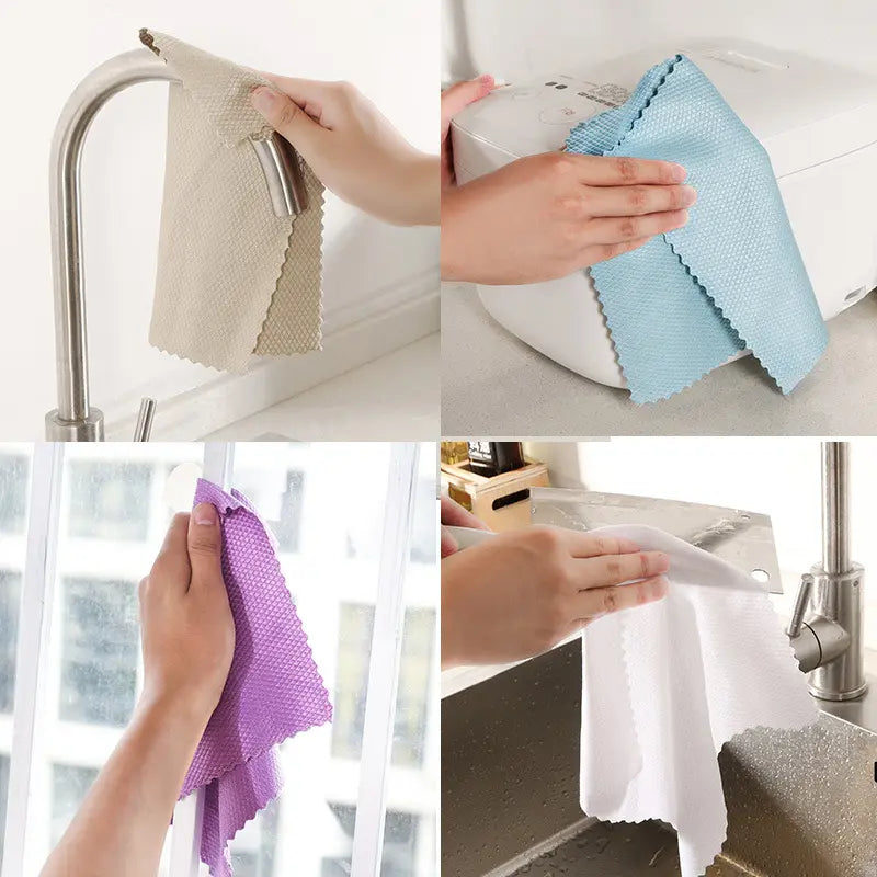 Set 10 lavete microfibră 30 x 30 cm