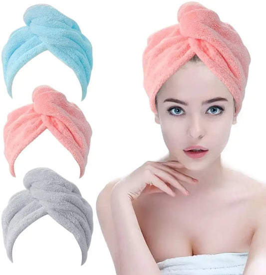 Prosop turban pentru uscare par, microfibra, 62 x 24 cm
