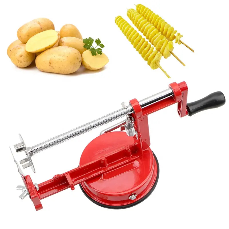 Aparat pentru Tăiat Cartofi în Spirala din Inox – Potato Slicer Alsaruz