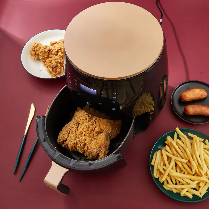 Friteuza cu aer cald, S-18 Air Fryer, 2400W, capacitate 6L si afisaj digital, LCD Touch control