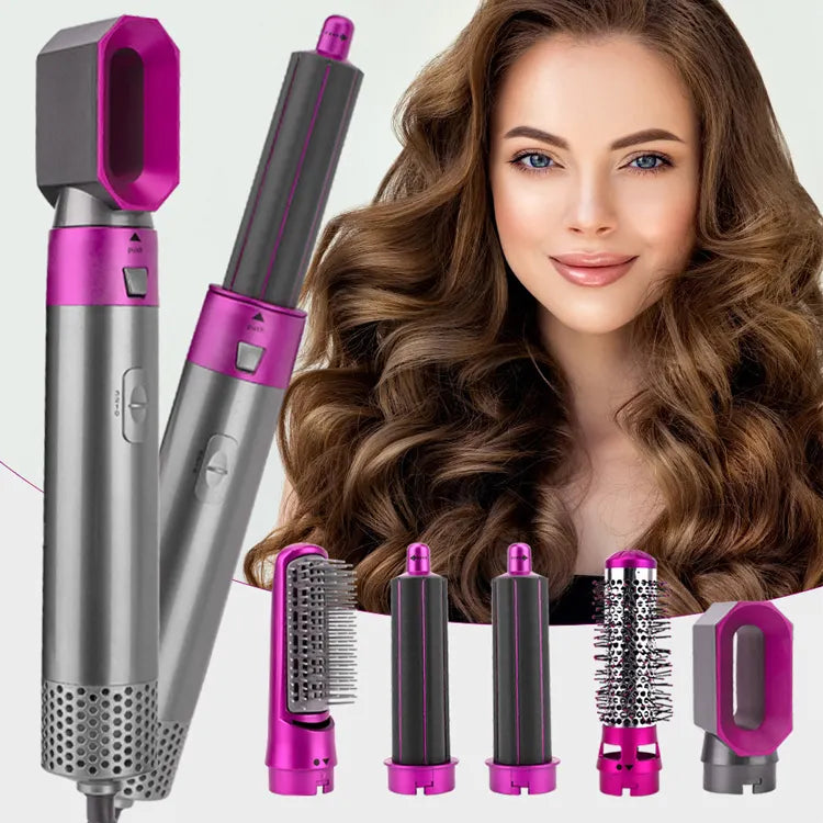 Multistyler Airwrap Hot Air Styler 5 in 1, ondulator, uscător, accesorii