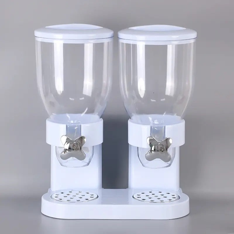 Dispenser dublu pentru musli, cereale, nuci, fulgi de porumb și bomboane