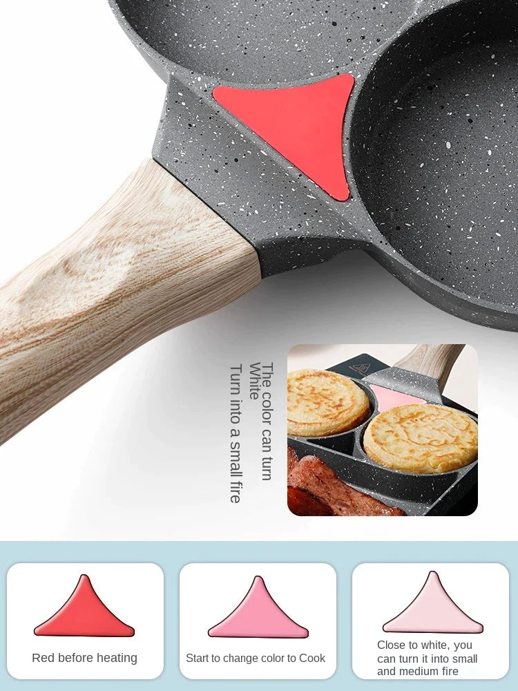 Tigaie Antiaderentă cu 2 Compartimente și Zonă de Grill – Material Aliaj de Aluminiu
