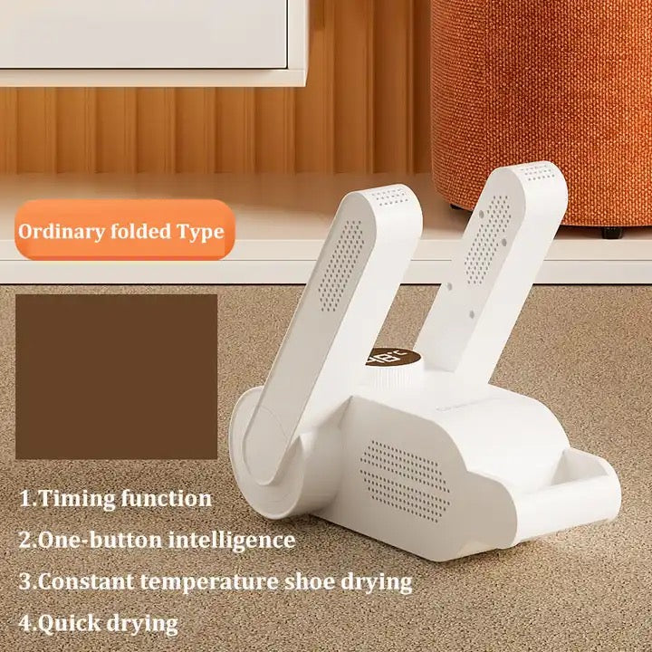 Uscator electric pentru incaltaminte cu functie de dezinfectare UV, suport reglabil si temporizator, design pliabil