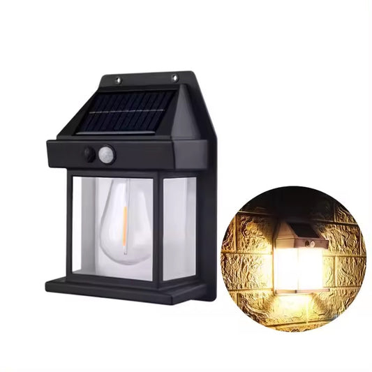 Lampa solara bec de perete LED cu senzor de miscare