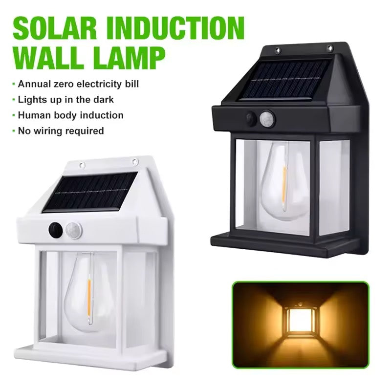 Lampa solara bec de perete LED cu senzor de miscare