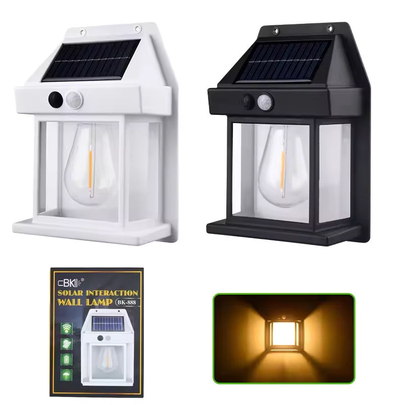Lampa solara bec de perete LED cu senzor de miscare