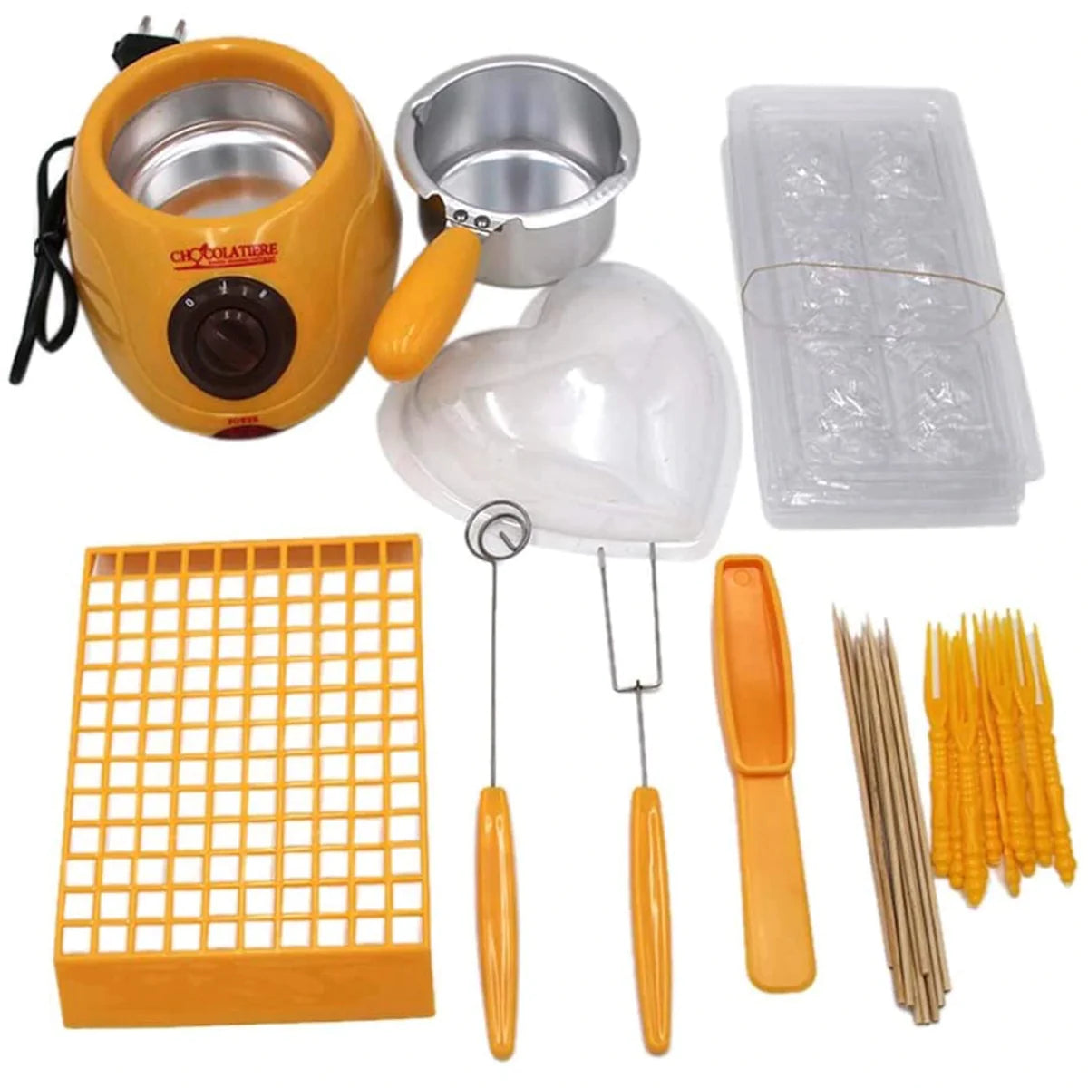 Aparat Electric pentru Topit Ciocolată + Set Fondue – Chocolatiere
