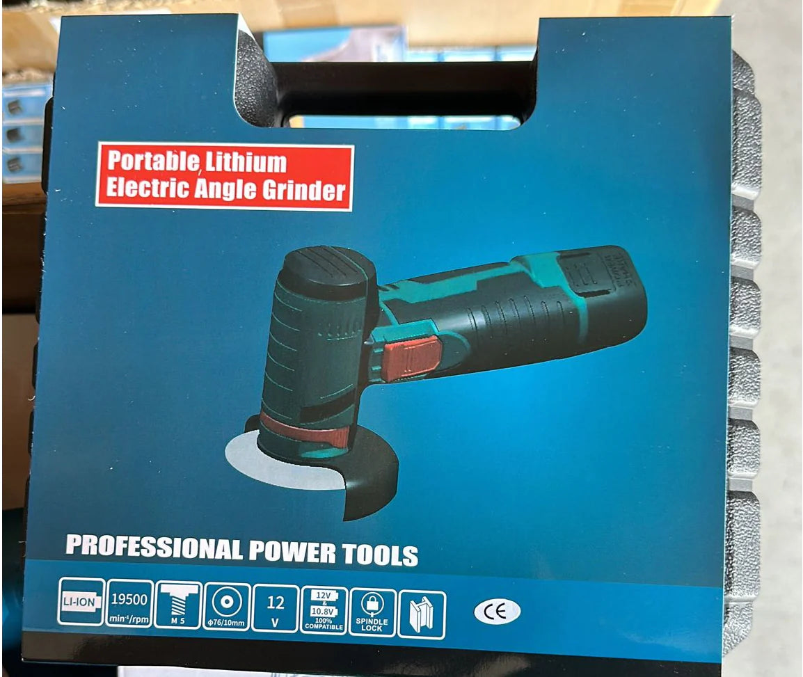 Mini Polizor / Flex Electric cu 2 Acumulatori Li-ion, Portabil, 12V