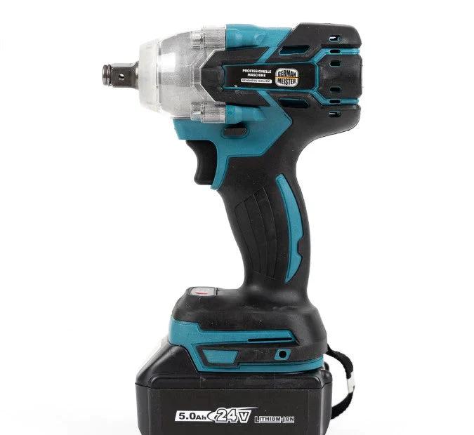 Cheie de Impact – Mașină de Înșurubat LEIH MANN, 550Nm, 43 Accesorii, 2 Acumulatori 48VF, Valiză inclusă