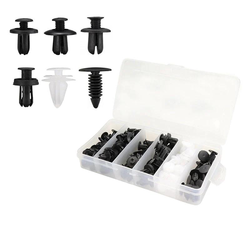 Set de 100 clipsuri demontare auto universale, 6 dimensiuni diferite