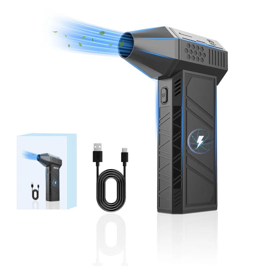 Suflanta aer comprimat, portabila, 4 trepte de viteza, lanterna, incarcare USB