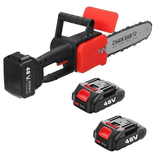 Drujba cu lanț 12 inch, cu 2 Acumulatori, 48V, Lithium, 1 Lamă 1200 W, 4800rpm, 305mm