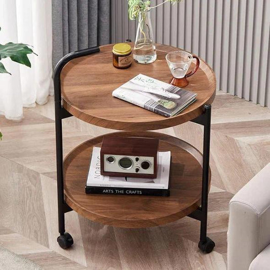 Masă rotundă de cafea pentru living, design nordic, 40 x 40 x 65 cm