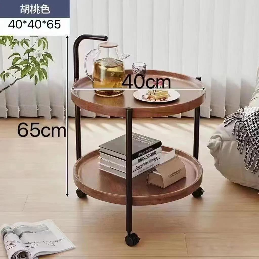 Masă rotundă de cafea pentru living, design nordic, 40 x 40 x 65 cm