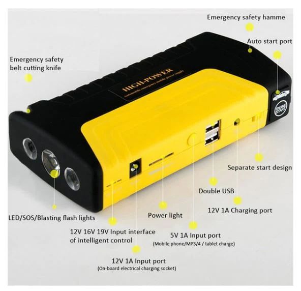 Robot pornire auto portabil, cu acumulator 60800 mAh