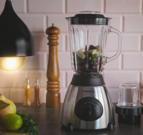 Blender din Inox SonyMax 2 în 1 cu râșniță inclusă