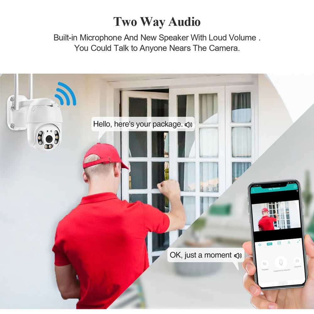Camera supraveghere WIFI, 2MP sau 3MP, FULL HD, vedere color noaptea, Micro SD, Rotire 360, detectie forma umana