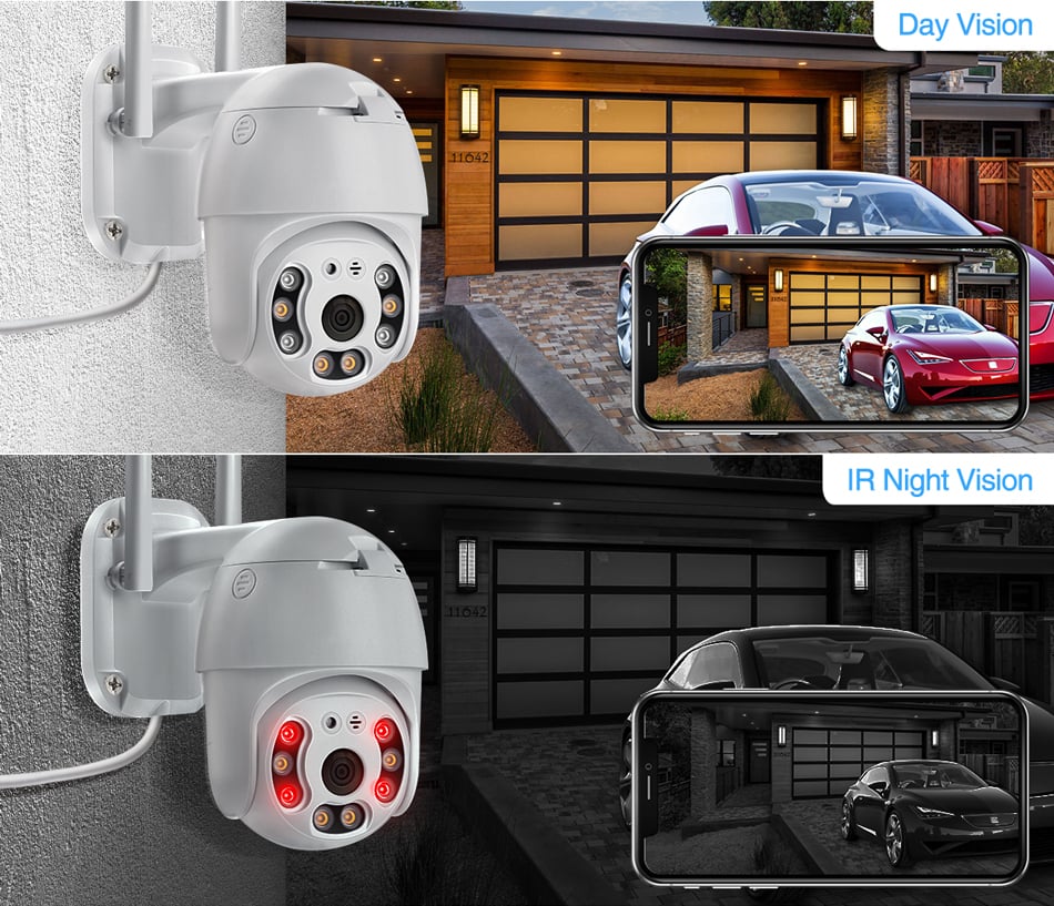 Camera supraveghere WIFI, 2MP sau 3MP, FULL HD, vedere color noaptea, Micro SD, Rotire 360, detectie forma umana