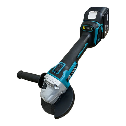 Polizor unghiular (Flex), cu 2 acumulatori 48V, 5Ah, 8500 rpm, 125 mm, valiză + cheie + protecție, Albastru