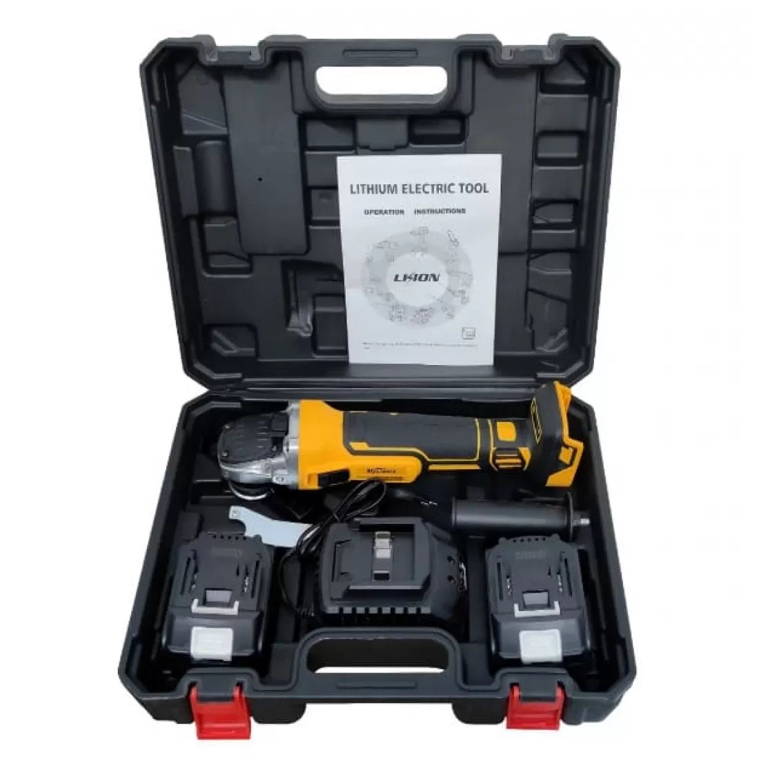 Polizor unghiular cu 2 acumulatori, Brushless, 48V, 5 Ah, 9000 Rpm, 125 mm