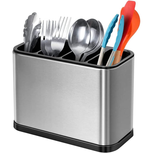 Scurgător pentru tacâmuri inox negru/gri