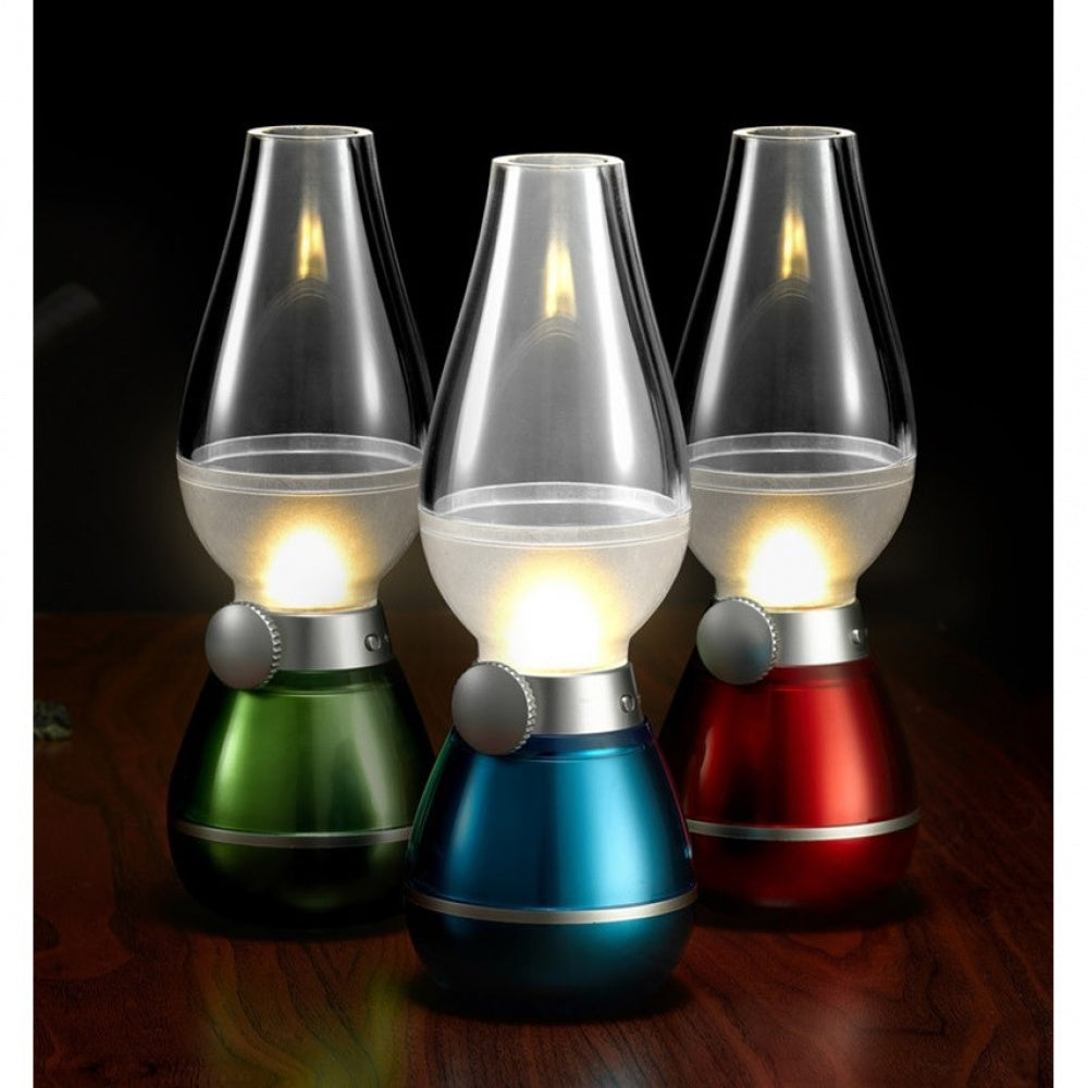 Felinar LED cu aspect retro și stingere prin suflare
